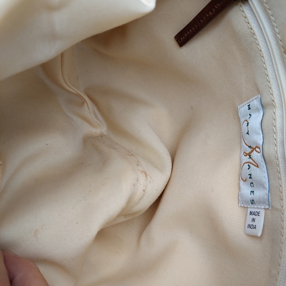 Mary Frances Velvety Vegan Leather Floral Beaded Hobo/Boho Crossbody Bag - Picture 10 of 10